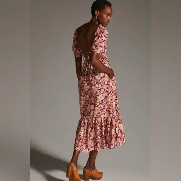 HP π NWT Favorite Daughter The Mirka Vintage Multi Floral Print Midi Dress - Picture 3 of 14